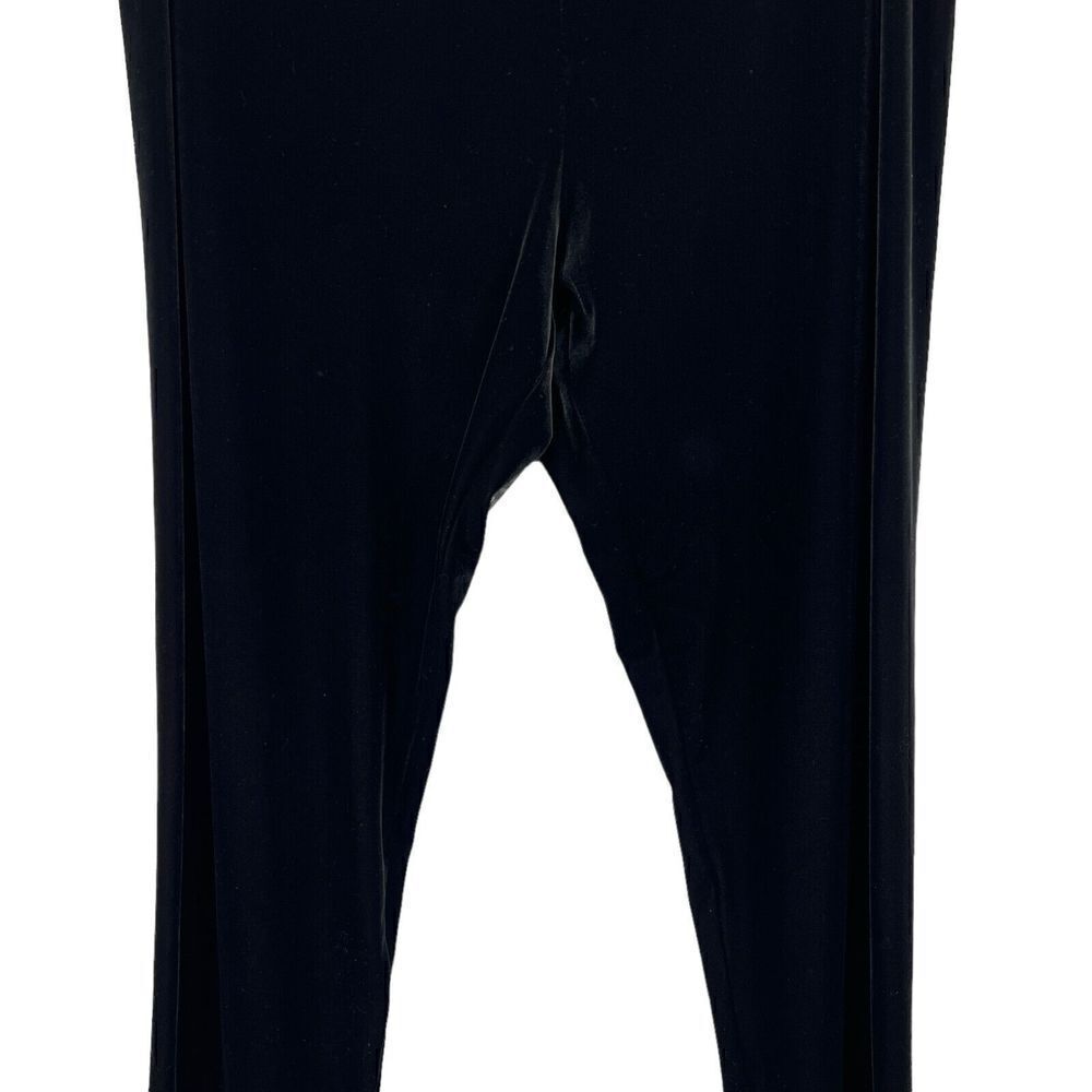 Eileen Fisher Ankle Leggings Woman 1X Black Velvet Style Stretch Pants - Picture 3 of 11